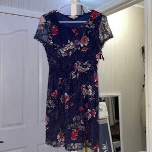 spleechless dark blue floral dress. kids size small